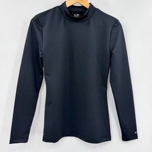 C9 by Champion Mens Black Mock Neck Long Sleeve Base Layer Top T9696-AWZ Large